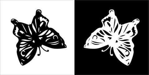  Illustration vector graphics of butterfly icon