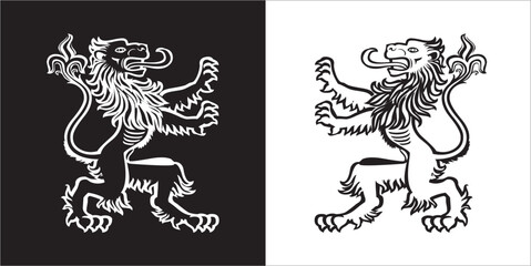 Illustration vector graphics of lion icon