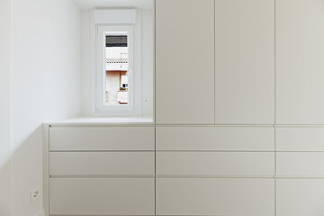 Built-in wardrobes integrated into a wall