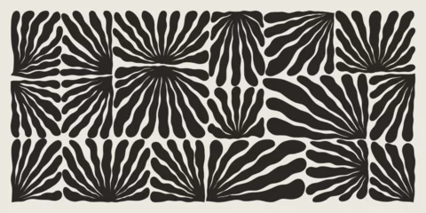 Rolgordijnen Abstract background matisse style. Contemporary botanic printable art, floral element wavy shapes. Modern vector illustration © Екатерина Заносиенко