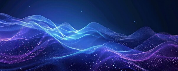 Technology abstract particle wave Background