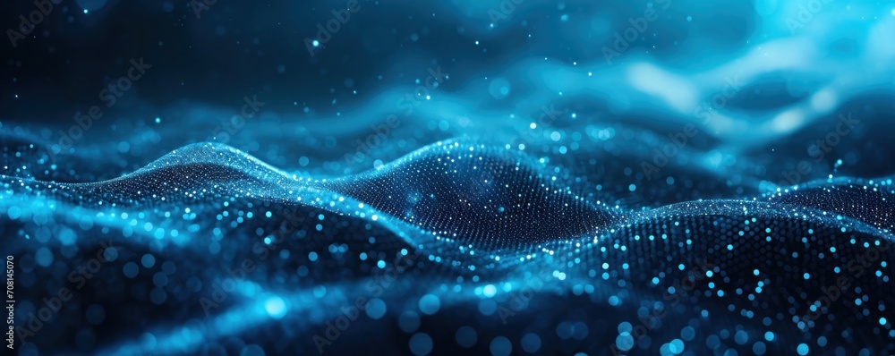 Wall mural technology abstract particle wave background