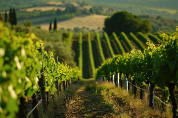 vineyard in Tuscany region country