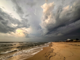 A storm approaches the Florida coast.