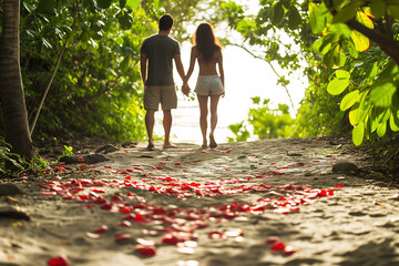 couple walking in the park