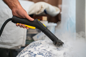 steam generator cleaning sofa with steam