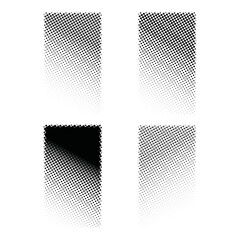 Halftone medios tonos rectangular con patrones divertidos
 - obrazy, fototapety, plakaty