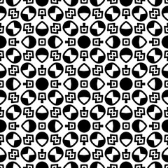 White background with black pattern. Seamless texture for fashion, textile design,  on wall paper, wrapping paper, fabrics and home decor. Simple repeat pattern.