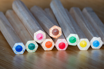 crayons on a blackboard