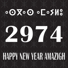 Happy New Year Amazigh,Vector Illustration Isolated on Background