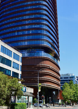 a tall building in a city