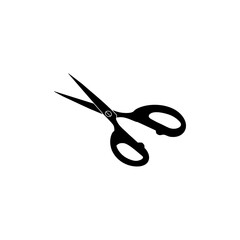 Scissors Silhouette, Flat Style, can use for Pictogram, Art Illustration, Website, Apps, Logo Type or Graphic Design Element. Vector Illustration