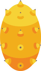 New tropical fruit icon isometric vector. Kiwano plant seed. Eco dessert
