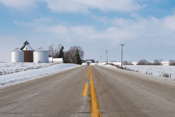 Country road in Winter.