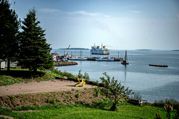 Ferry departing harbour