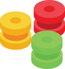 Tattoo equipment rubber tools icon isometric vector. Ship gun. Skill studio