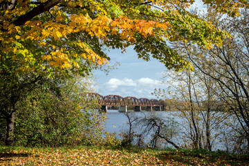 Walking Bridge in the Fall Full Frame