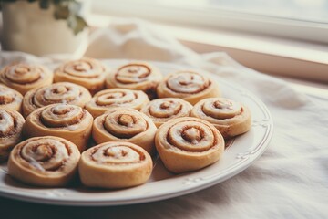 Fototapeta premium Cinnamon Rolls Ai Generative