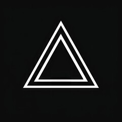 A pair of white triangles on a black background. 