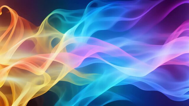 Colorful Abstract Swirling Smoke Background 