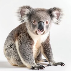 Naklejka premium Koala on white background, AI generated Image