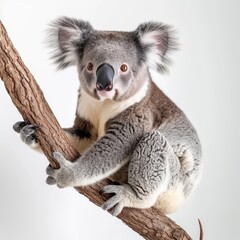 Koala on white background, AI generated Image