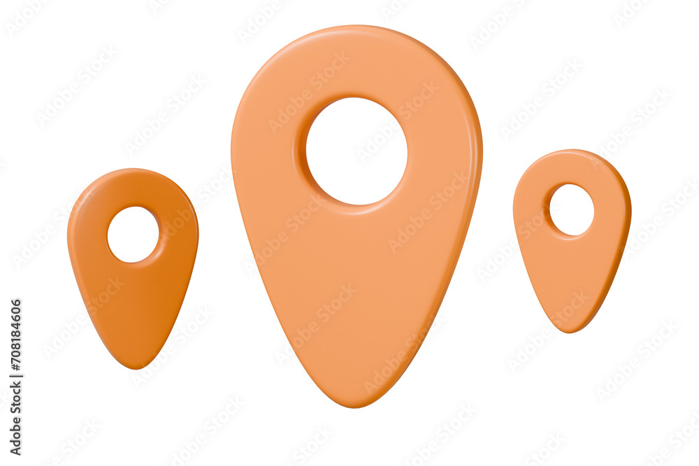 Fototapete 3d location map pin pointer, location map icon, location pin or navigation, web location point, poin