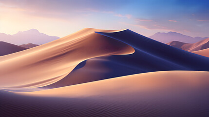 Fototapeta na wymiar landscape of brown sand dunes in the desert 