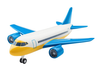 Toy Airplane Isolated on Transparent Background
