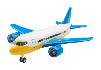 Toy Airplane Isolated on Transparent Background
