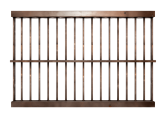 Jail Bars Isolated on Transparent Background
