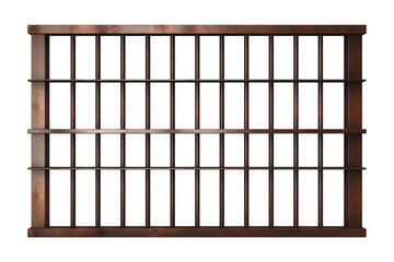 Prison Bars Isolated on Transparent Background
