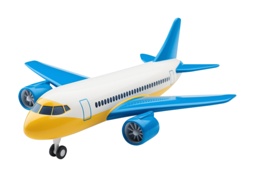 Toy Airplane Isolated on Transparent Background
