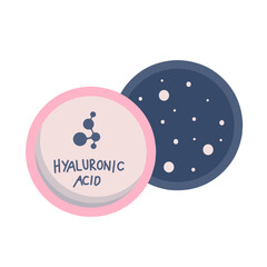 Hyaluronic acid serum, cosmetics Illustration 