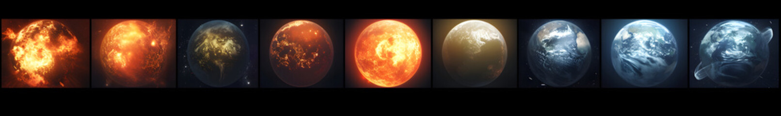 Fototapeta premium illustration of a set of planets