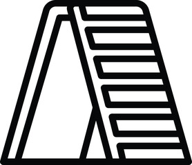 Training course jump icon outline vector. Agility course. Training obstacle