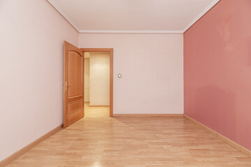 Room with terracotta and pale pink walls