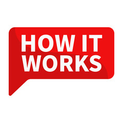 How It Works Red Rectangle Shape For Explain Information Announcement Detail
