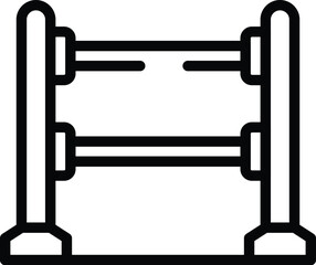 Dog training course icon outline vector. Education run play. Pup jump challenge