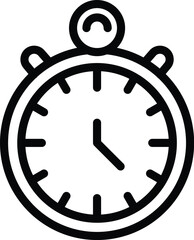 Dog training stopwatch icon outline vector. Doggy track. Course canine