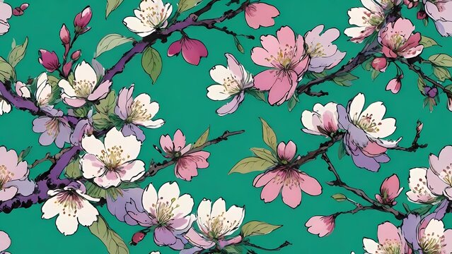 floral pattern with flowers © CreativeVirginia