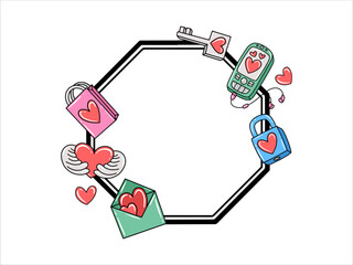 Valentine Day Frame Decoration Background
