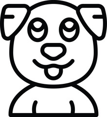 Walk canine pipe icon outline vector. Dog track. Obstacle dog lesson