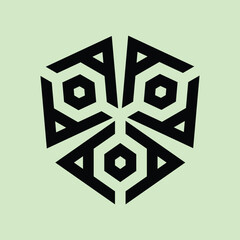 monogram design in the shape of the letter 