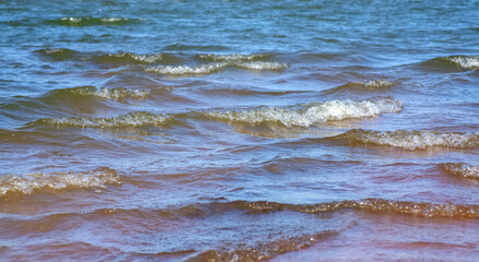 The pattern of the water surface in the natural pool