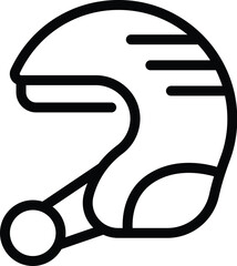 Extreme tourist helmet icon outline vector. Adventure tourist. Trail explorer