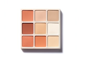 Compact Face Powder Palette with Neutral Tones