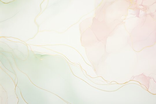 abstract green blue pink gold colors painting wallpaper 