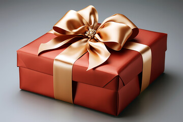 Obraz premium a red gift box with bow 