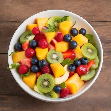 Fresh fruit salad in the bowl
